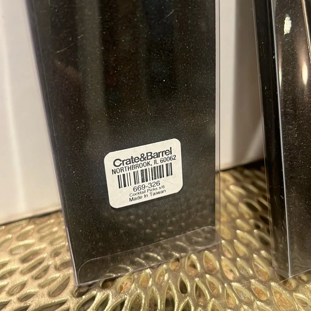 Crate & Barrel Set/6 Cocktail Picks, 3 Sets